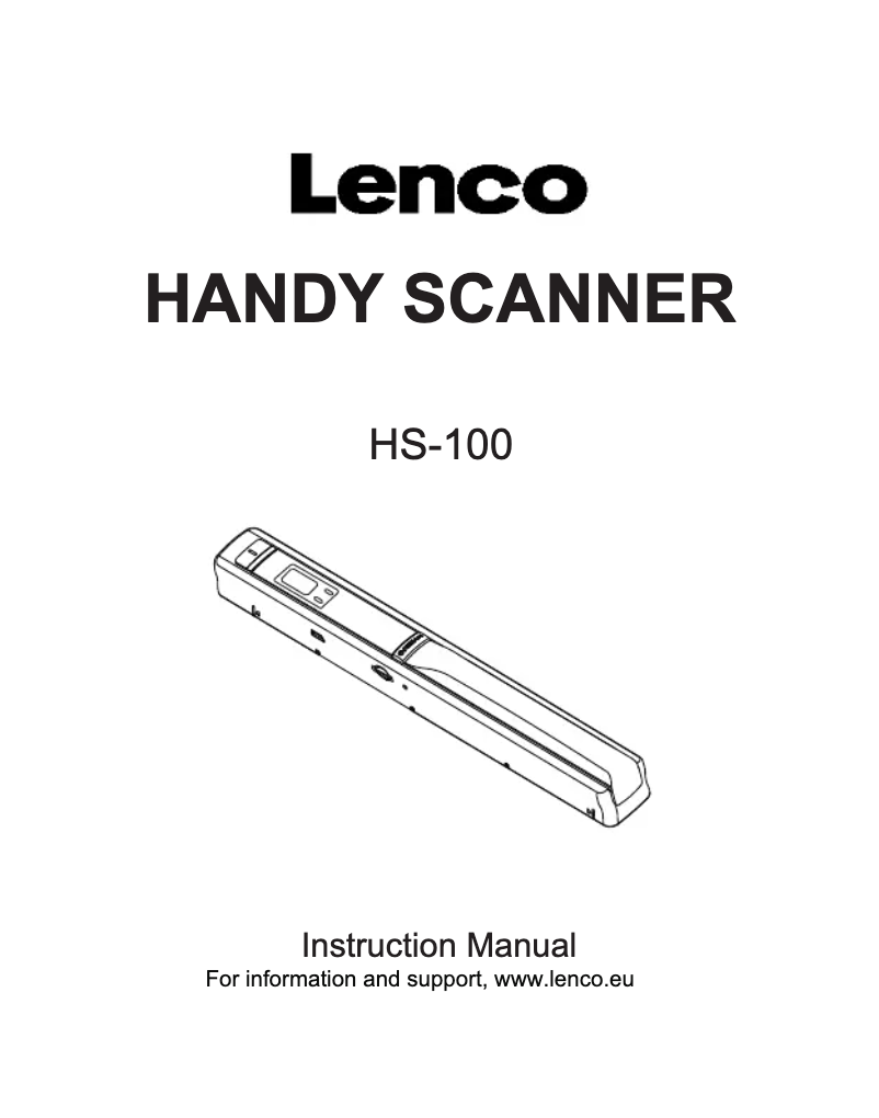 Page n°1 - Manuel utilisateur Lenco HS-100