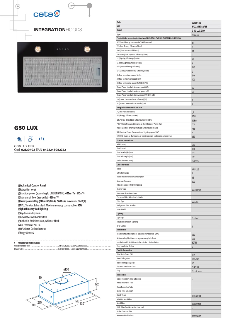 Image de la première page du manuel de l'appareil G 50 LUX GBK
