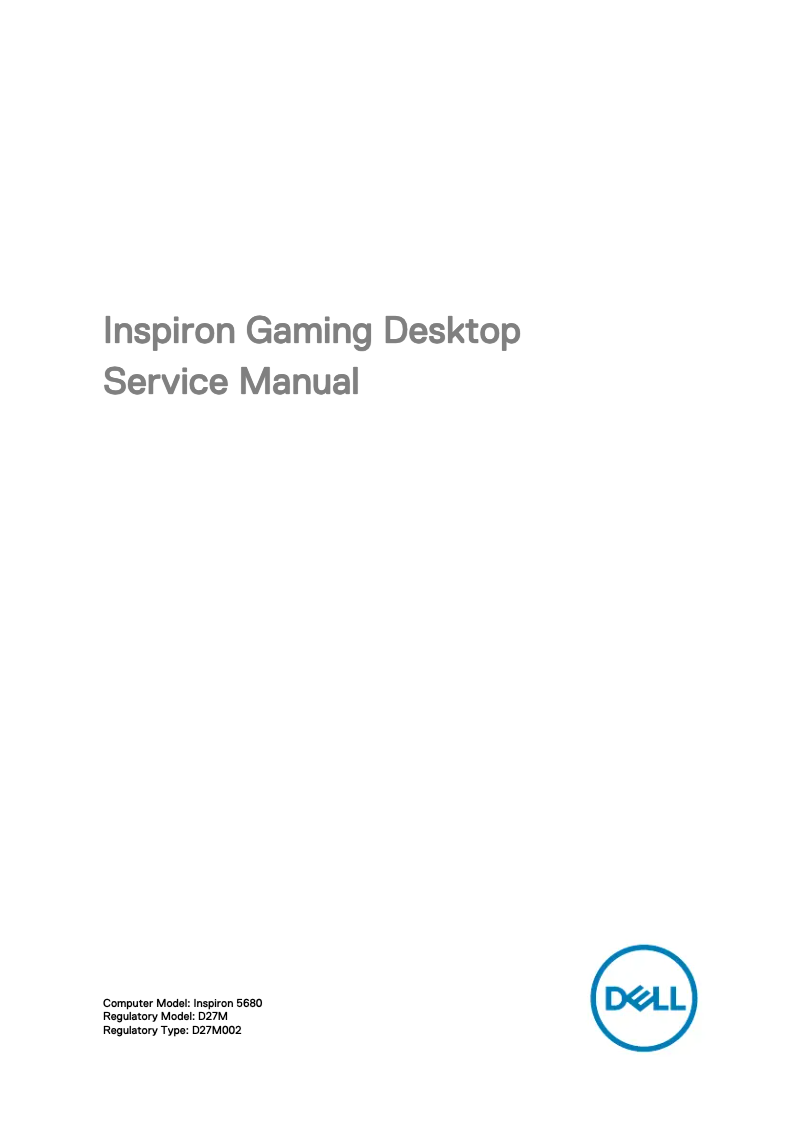 Image de la première page du manuel de l'appareil Inspiron 5680