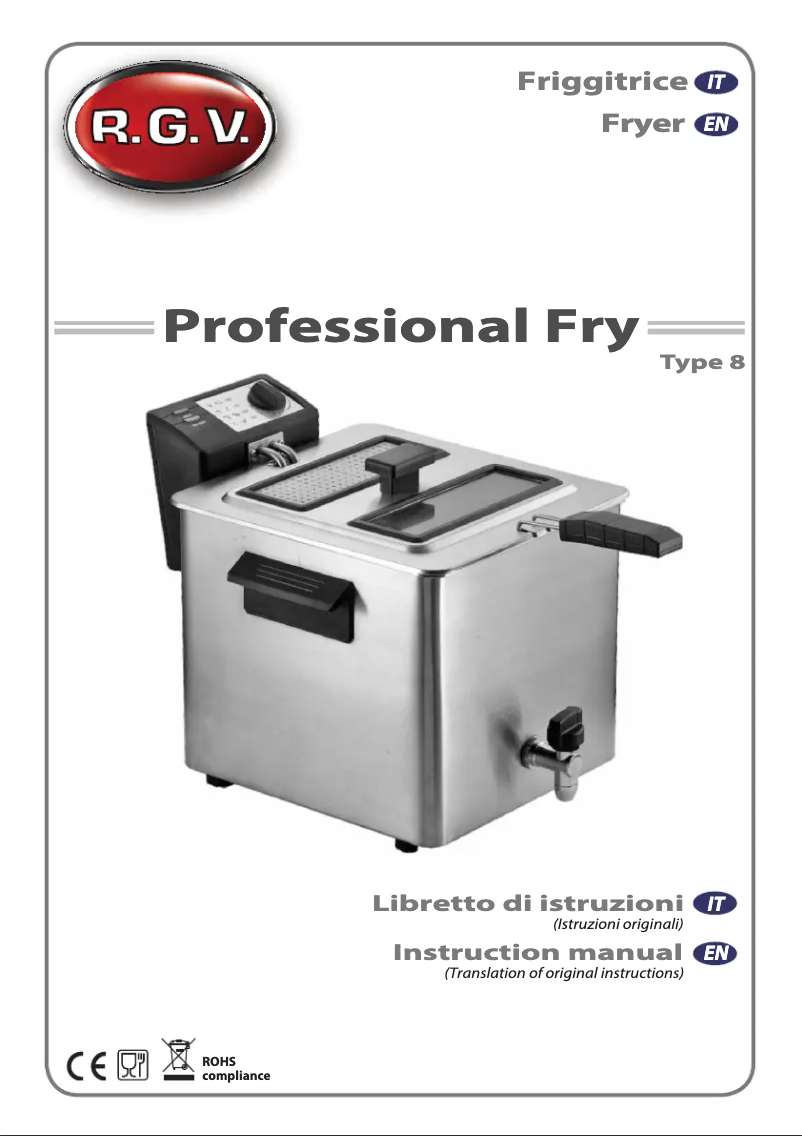 Page n°1 - Manuel utilisateur RGV Professional Fry Type 8
