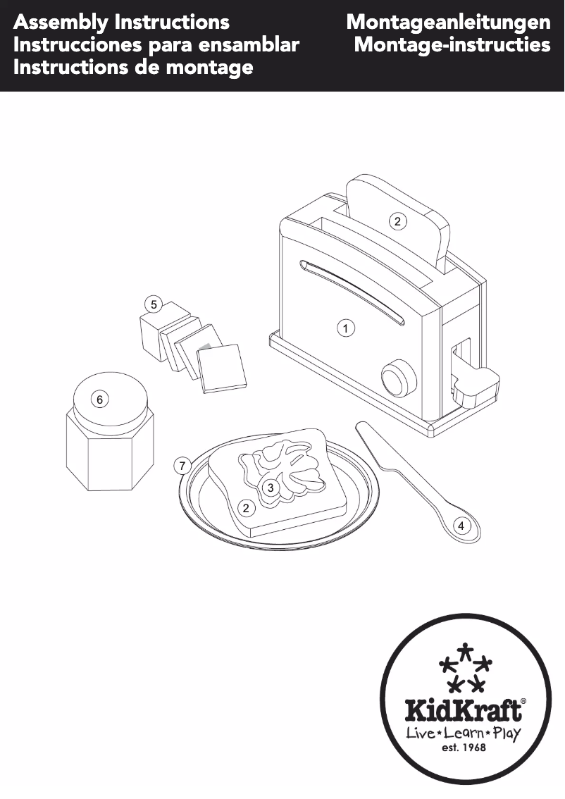 Page 1 de la notice Manuel utilisateur KidKraft Espresso Toaster Set