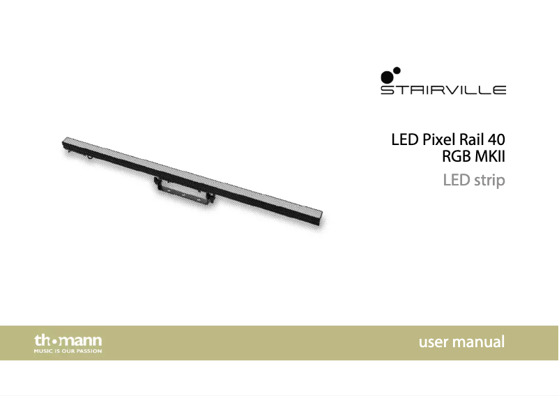 Page 1 de la notice Manuel utilisateur Stairville LED Pixel Rail 40 RGB MKII