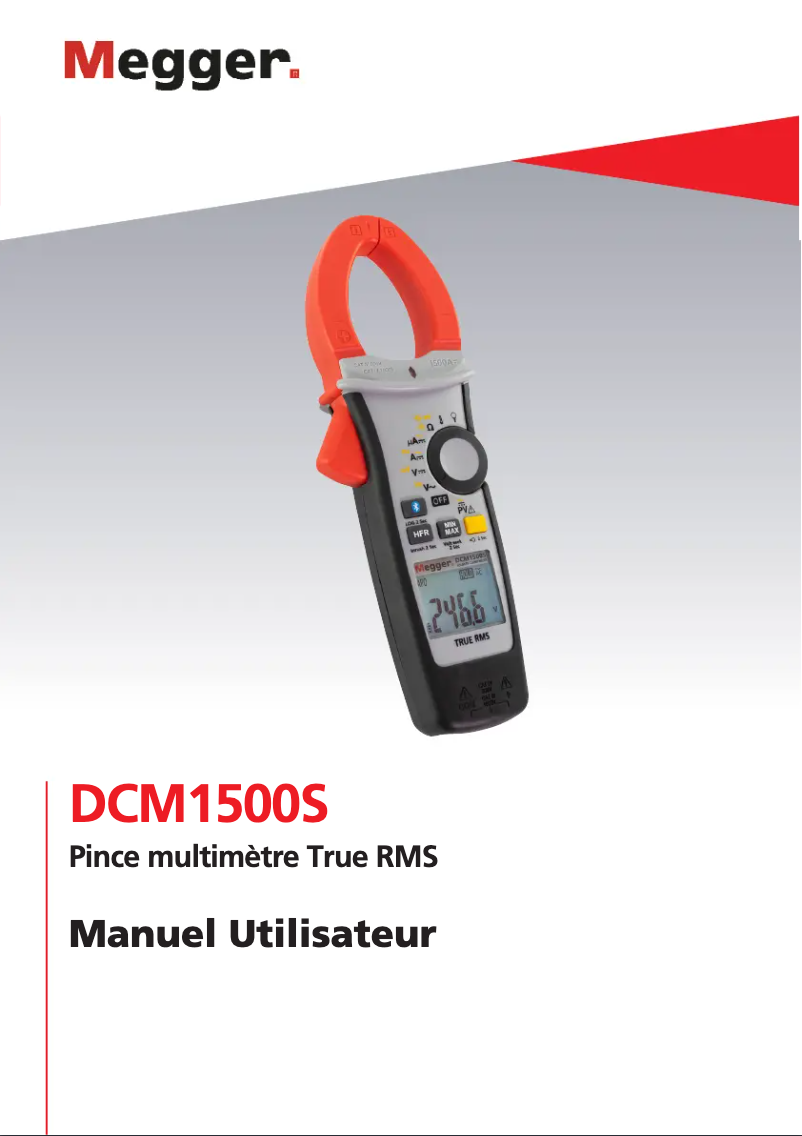 Page 1 de la notice Manuel utilisateur Megger DCM1500S