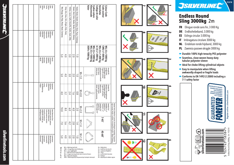 Page 1 de la notice Manuel utilisateur Silverline 933218