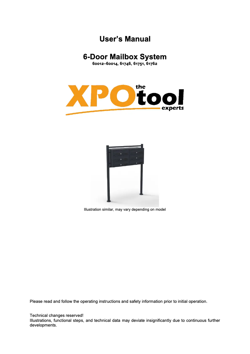 Image de la première page du manuel de l'appareil 60014