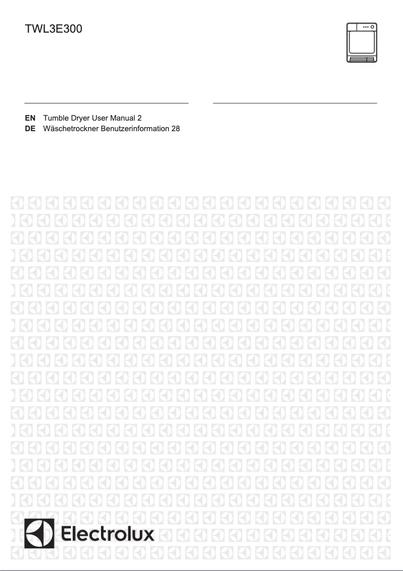 Page 1 de la notice Manuel utilisateur Electrolux TWL3E300