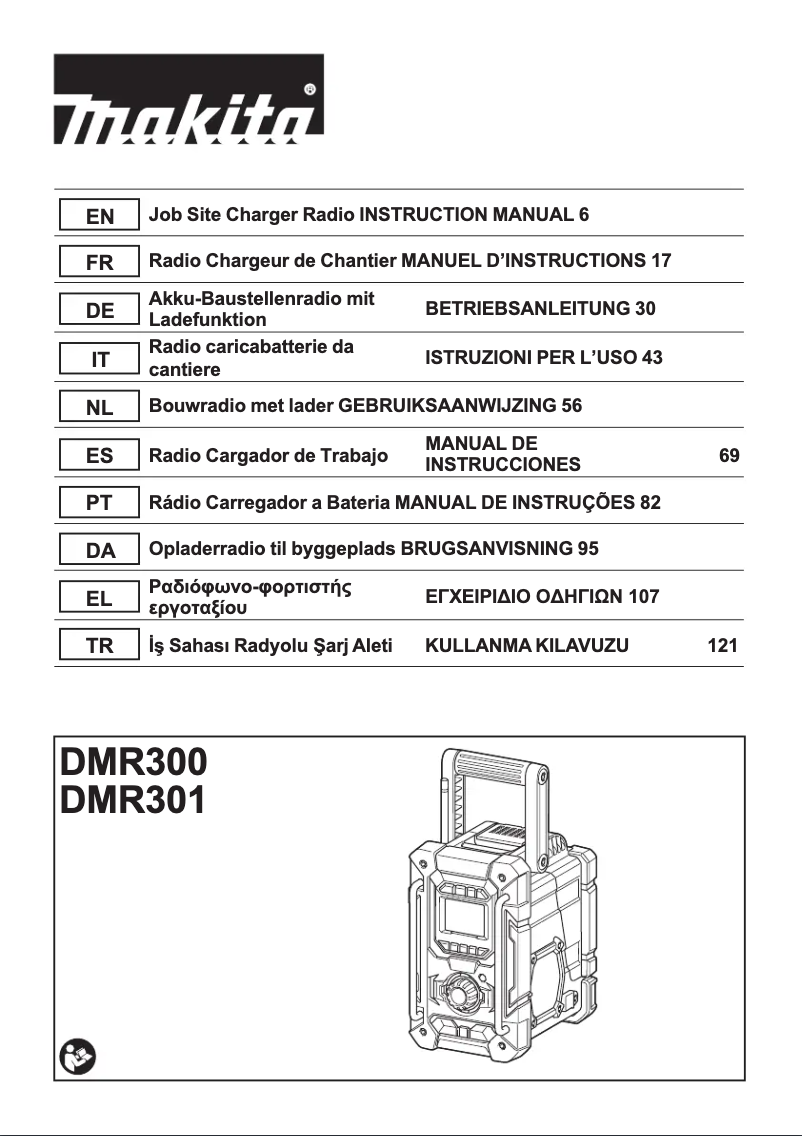 Page 1 de la notice Manuel utilisateur Makita DMR301