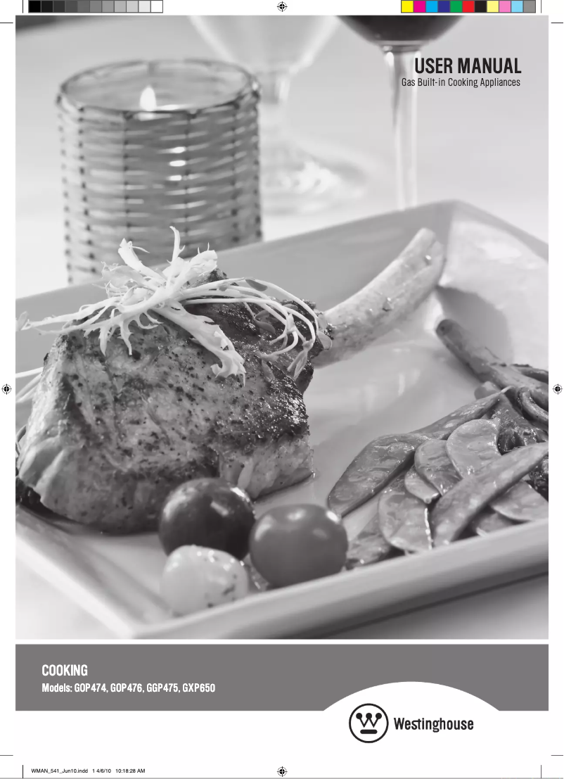 Image de la première page du manuel de l'appareil GOP476W