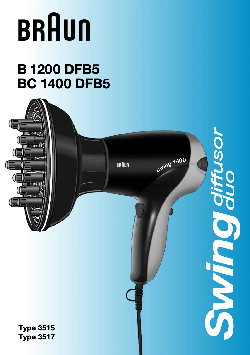 Image de la première page du manuel de l'appareil Swing BC 1400 DFB5