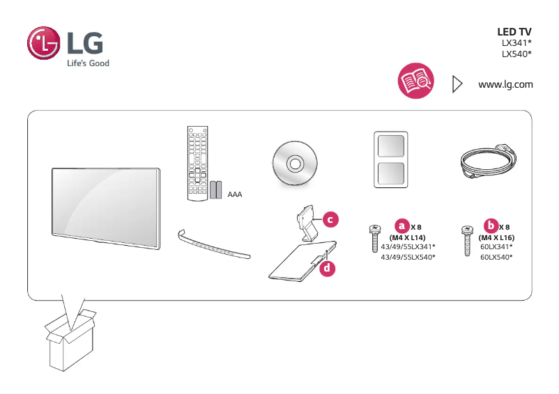 Page n°1 - Manuel utilisateur LG 55LX540S