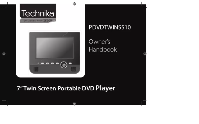 Page 1 de la notice Manuel utilisateur Tesco-Technika PDVDTWINSS10