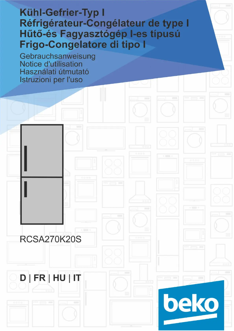 Image de la première page du manuel de l'appareil RCSA270K20S