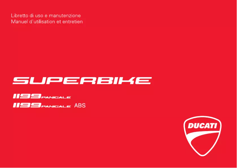 Página 1 del manual Manual de usuario Ducati 1199 Panigale (2013)