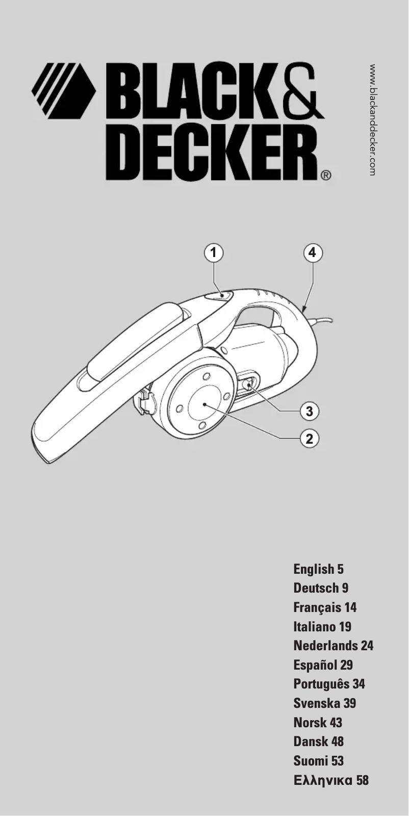 Page 1 de la notice Manuel utilisateur Black & Decker VH900