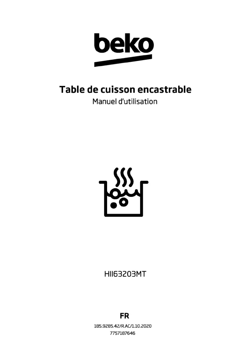 Image de la première page du manuel de l'appareil HII63203MT