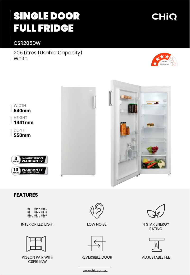 Imagen de la primera página del manual del dispositivo CSR205DW