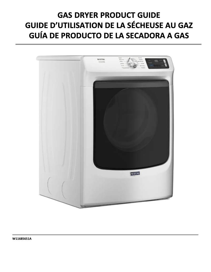 Page 1 de la notice Brochure Maytag MGD7020RF