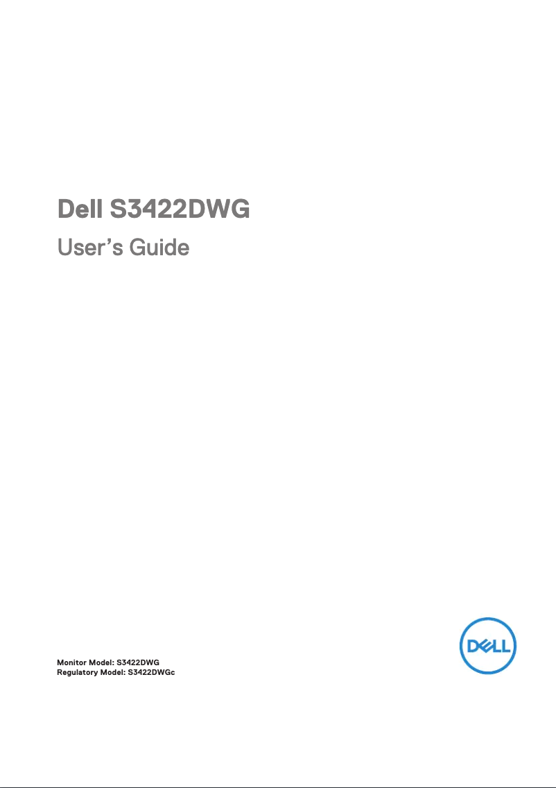 Page n°1 - Manuel utilisateur Dell S3422DWG