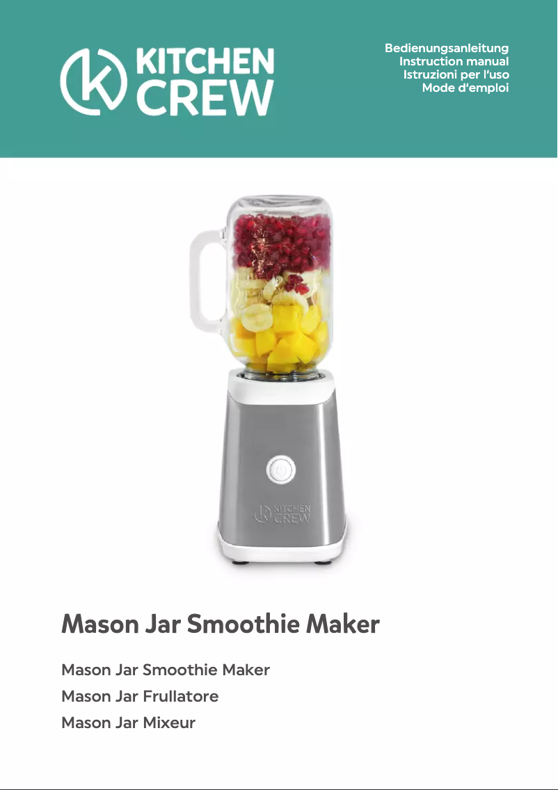 Image de la première page du manuel de l'appareil Mason Jar 940924