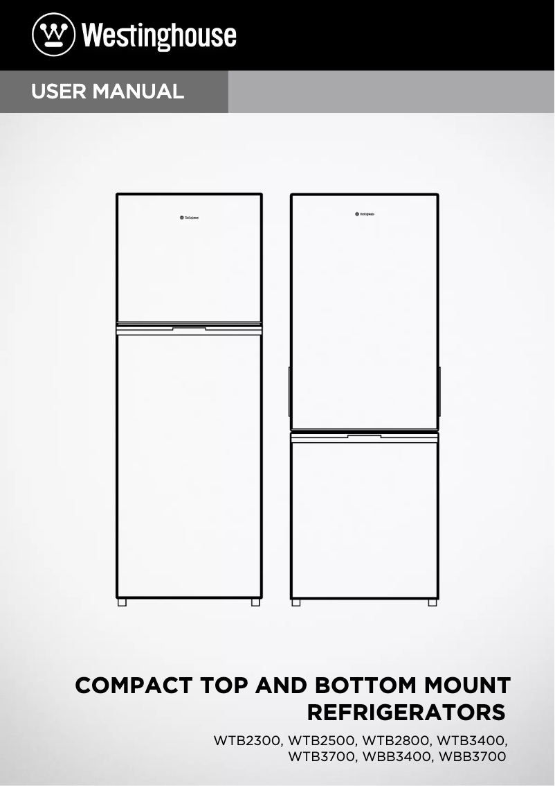 Page 1 de la notice Manuel utilisateur Westinghouse WTB2500