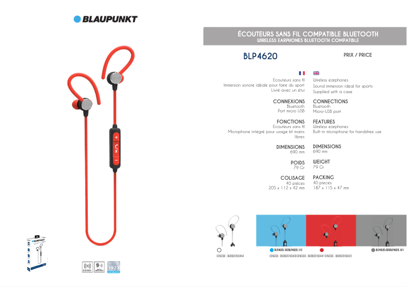 Image de la première page du manuel de l'appareil BLP4620