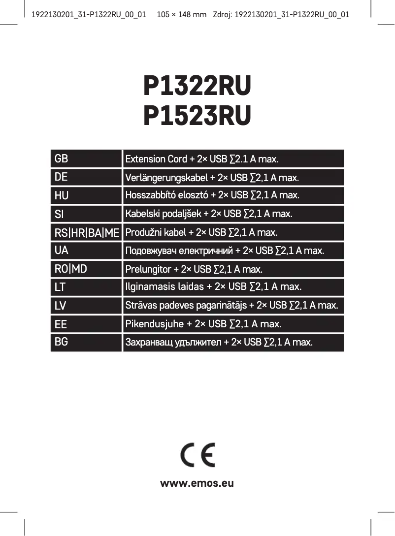 Página 1 del manual Manual de usuario Emos P1322RU