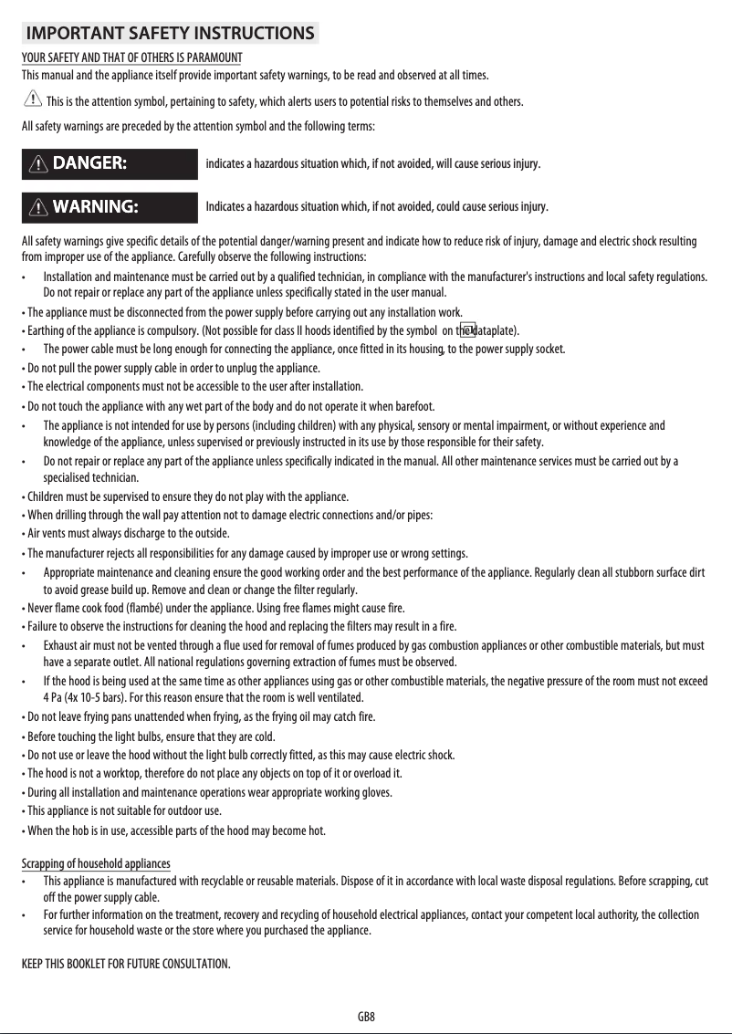 Page 1 de la notice Manuel utilisateur Whirlpool AKR 851 IX