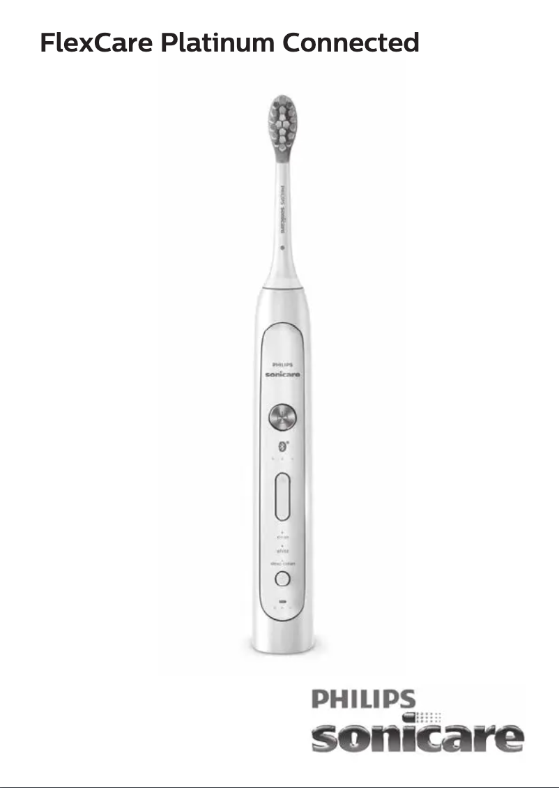 Image de la première page du manuel de l'appareil Sonicare FlexCare Platinum Connected HX9192