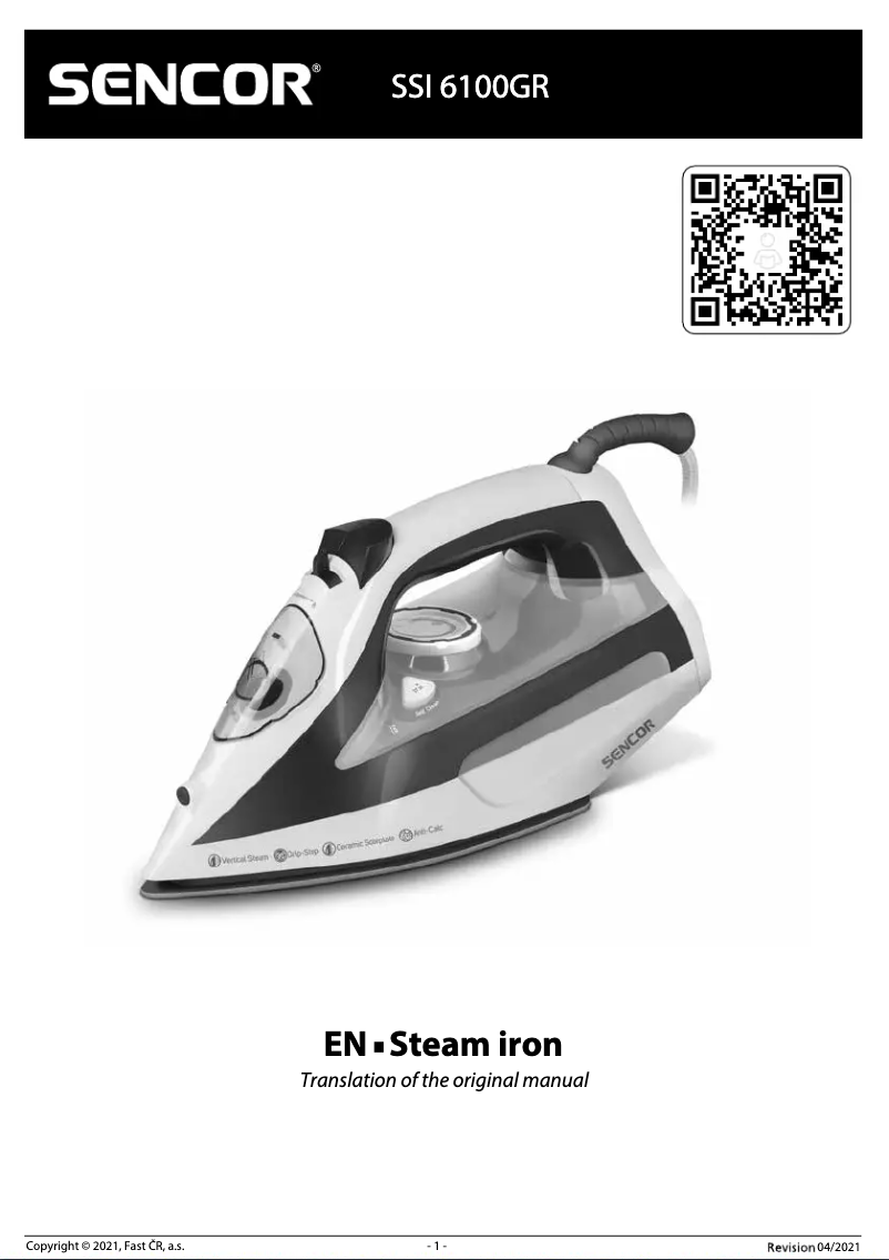 Image de la première page du manuel de l'appareil SSI 6100GR