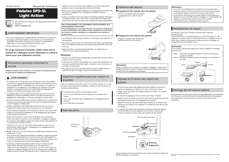 Página 1 del manual Manual de usuario Shimano PD-R540