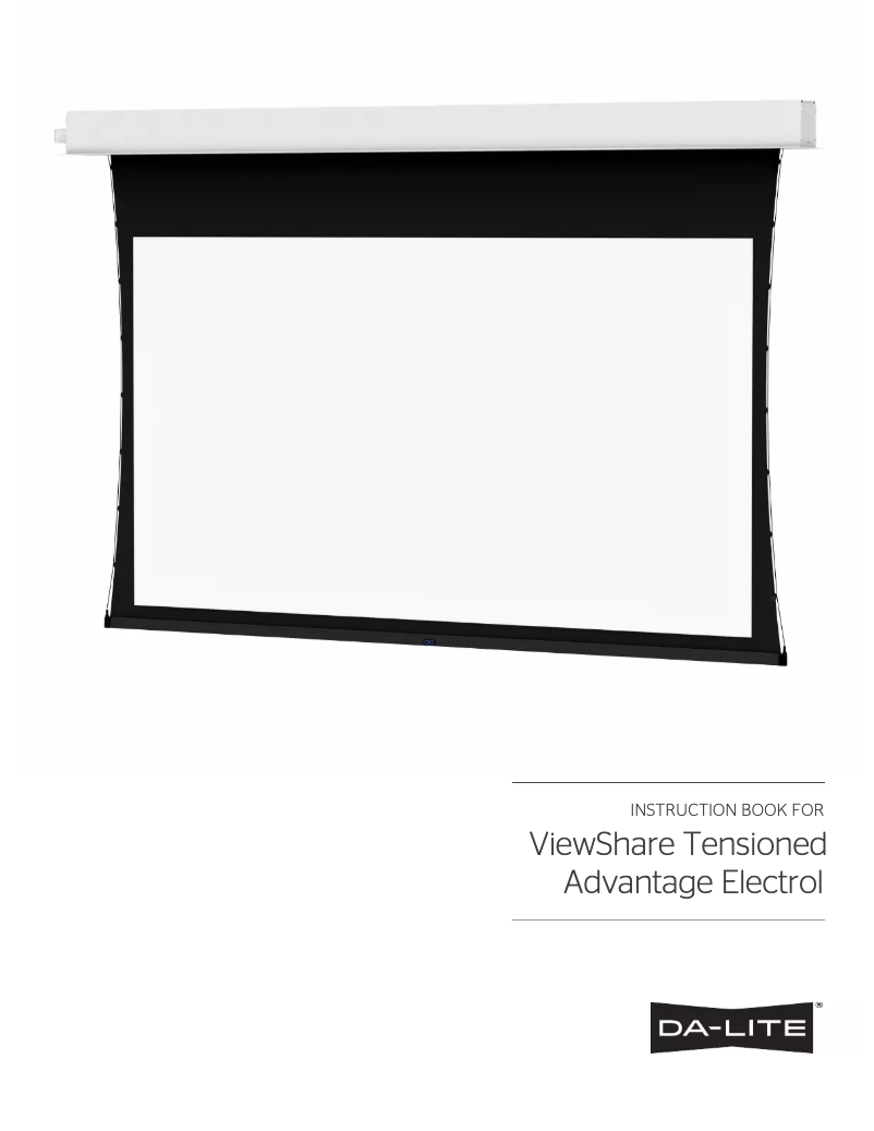 Image de la première page du manuel de l'appareil ViewShare Tensioned Advantage Electrol 24055LS