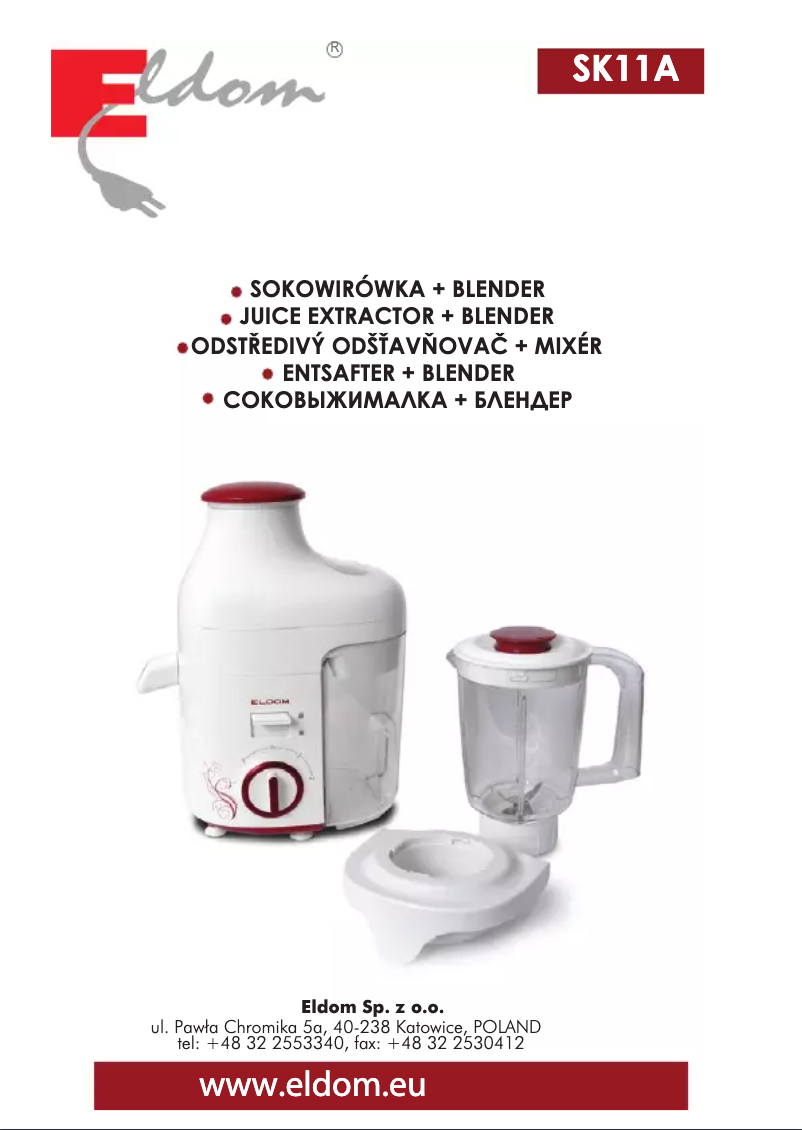 Página 1 del manual Manual de usuario Eldom SK11A