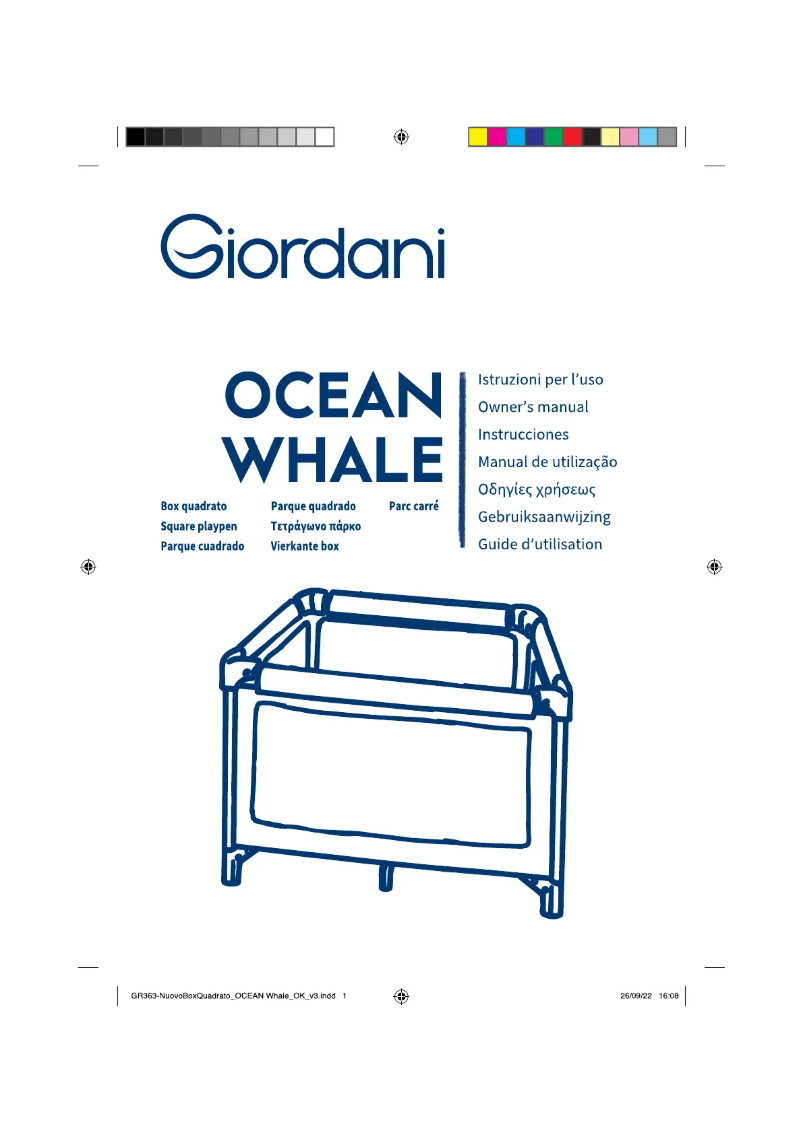 Page 1 de la notice Manuel utilisateur Giordani Ocean Whale