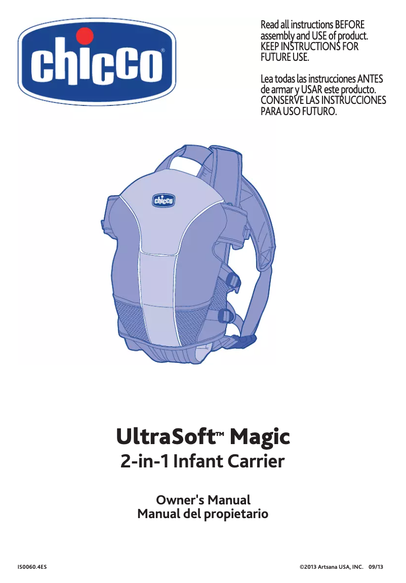Page n°1 - Manuel utilisateur Chicco UltraSoft Magic