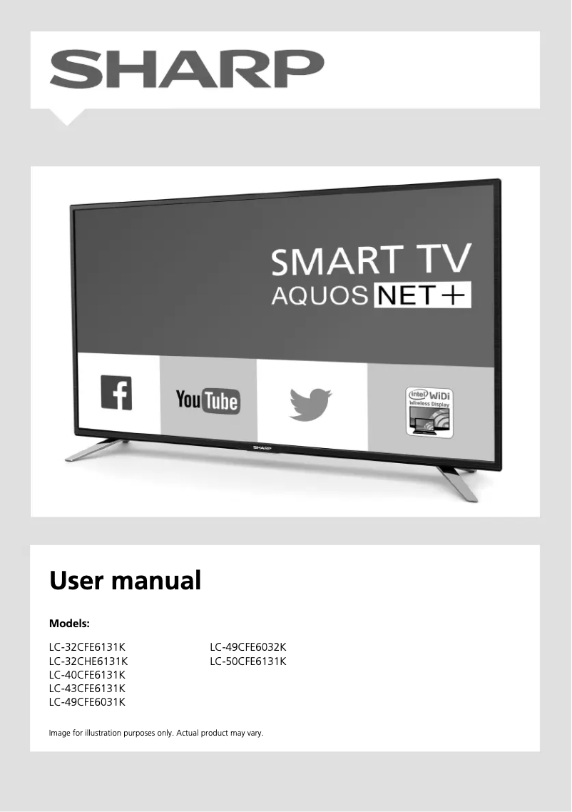 Page 1 de la notice Manuel utilisateur Sharp LC-49CFE6031K