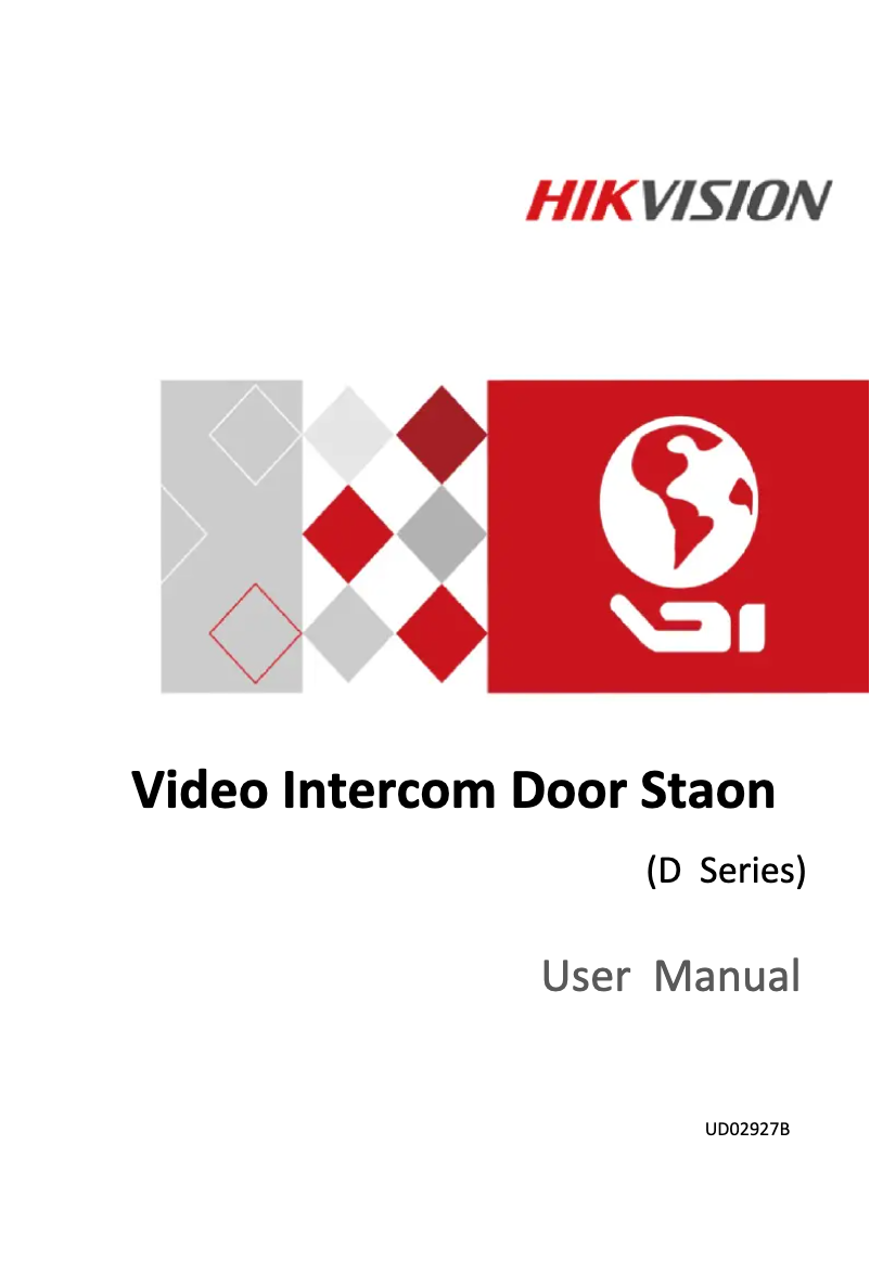 Page n°1 - Manuel utilisateur Hikvision DS-KD6002