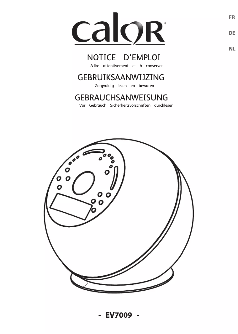 Page 1 de la notice Manuel utilisateur Calor EV7009