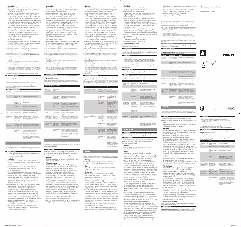 Image de la première page du manuel de l'appareil PowerPro Active FC9523