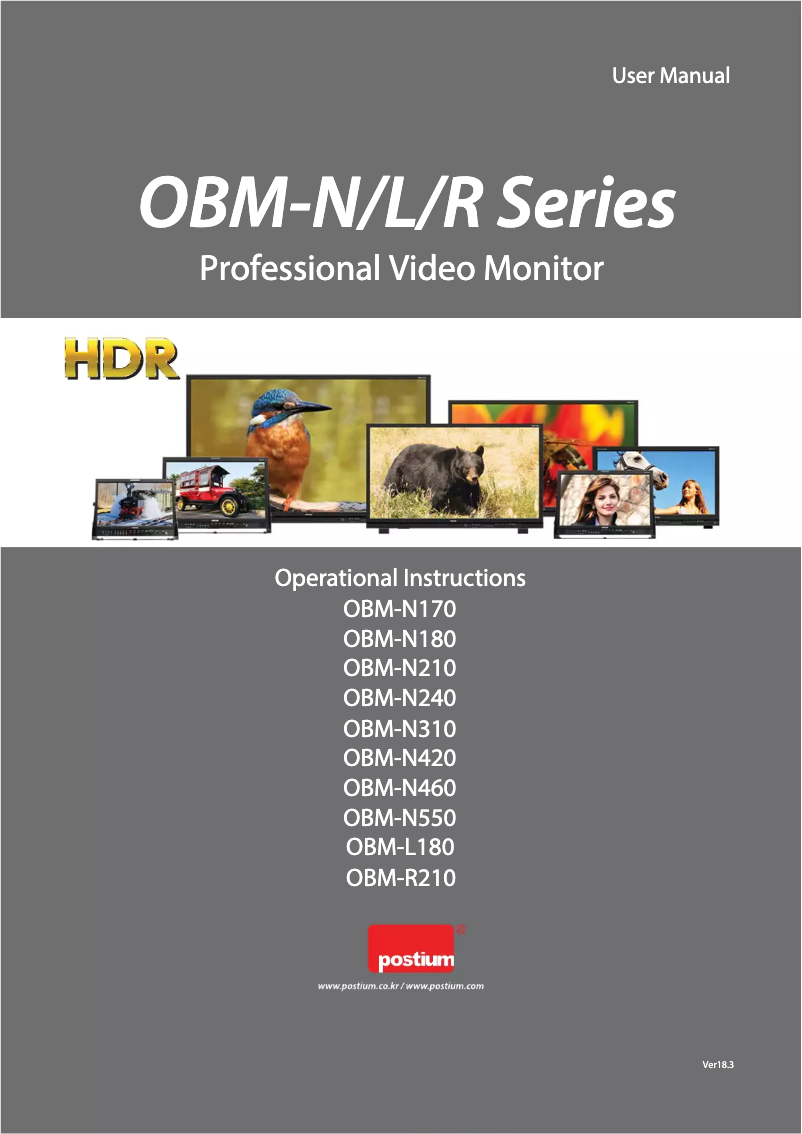 Page n°1 - Manuel utilisateur Postium OBM-R210