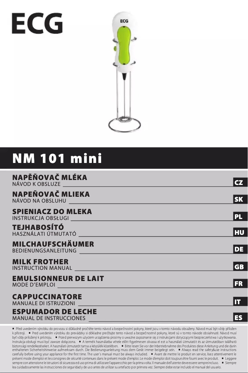 Page n°1 - Manuel utilisateur ECG NM 101 mini