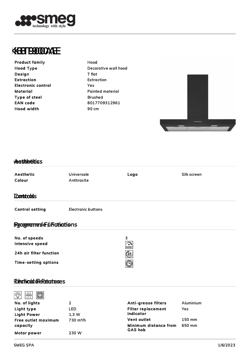 Image de la première page du manuel de l'appareil KBT900AE