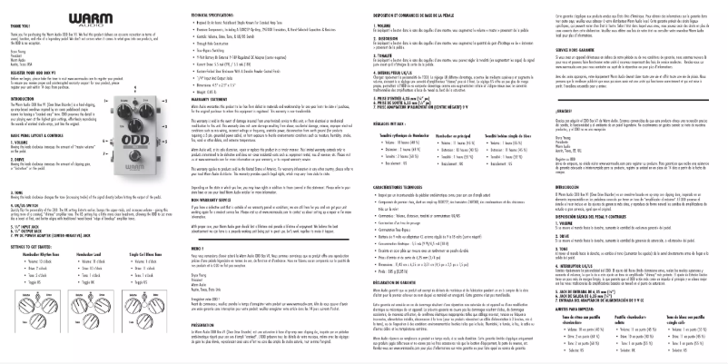 Page 1 de la notice Manuel utilisateur Warm Audio ODD Box V1