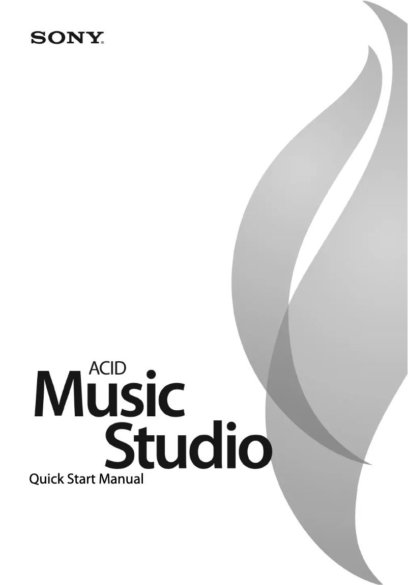 Page n°1 - Manuel utilisateur Sony Acid Music Studio 7.0