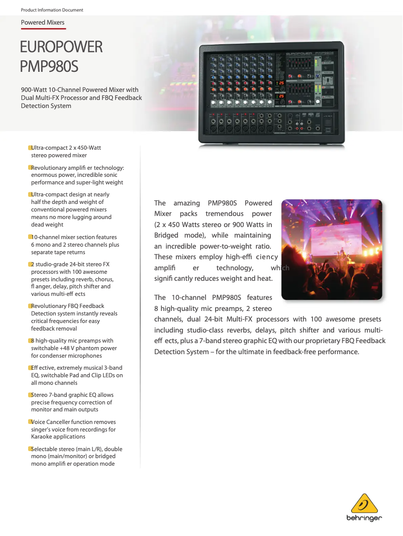 Image de la première page du manuel de l'appareil Europower PMP1060M