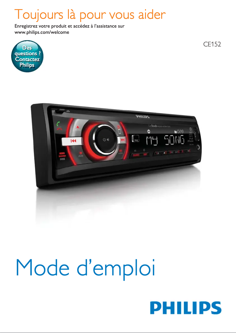 Page 1 of the manual User Manual Philips CarStudio CE152