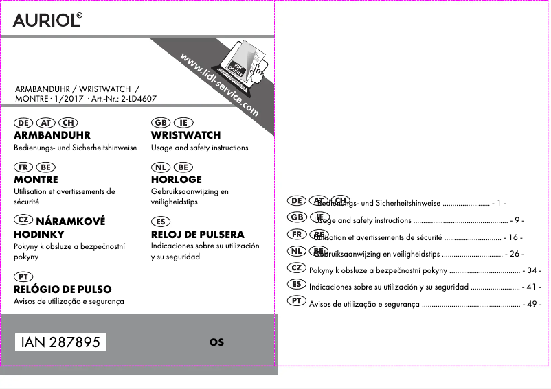 Página 1 del manual Manual de usuario Auriol IAN 287895