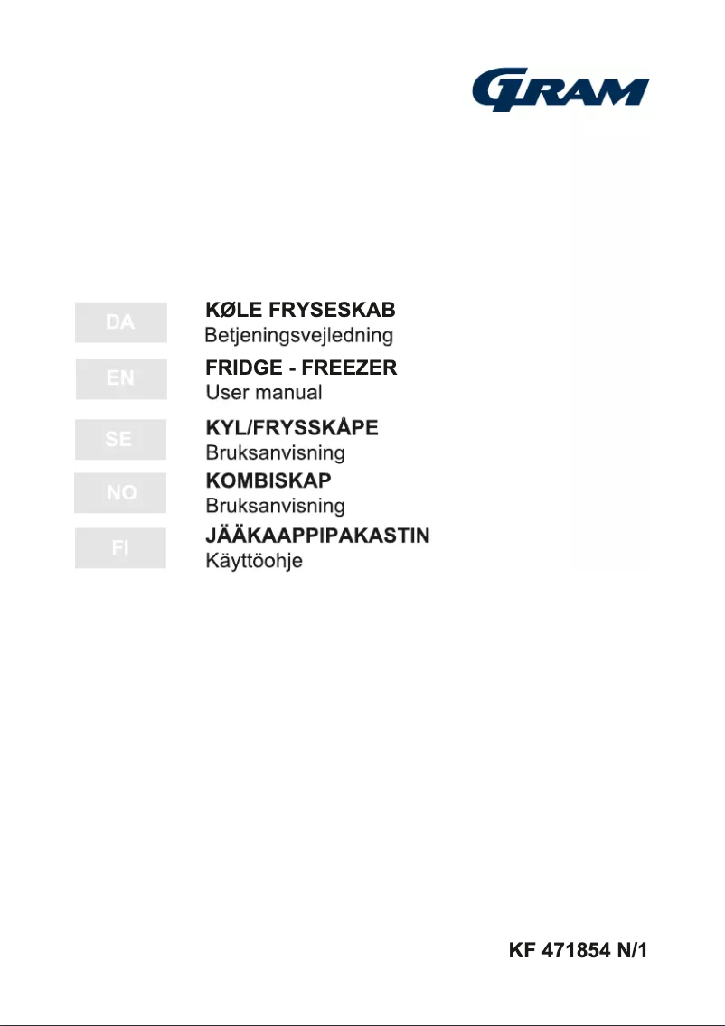 Image de la première page du manuel de l'appareil KF 471854 N/1