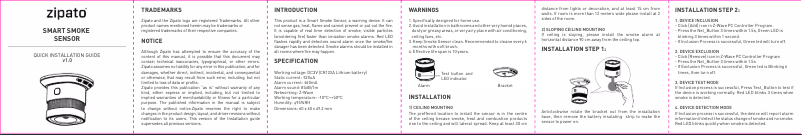 Page n°1 - Manuel utilisateur Zipato Z-wave HM-HS1SA-Z.EU