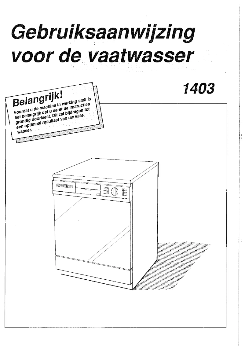 Page 1 de la notice Manuel utilisateur Asko D1403