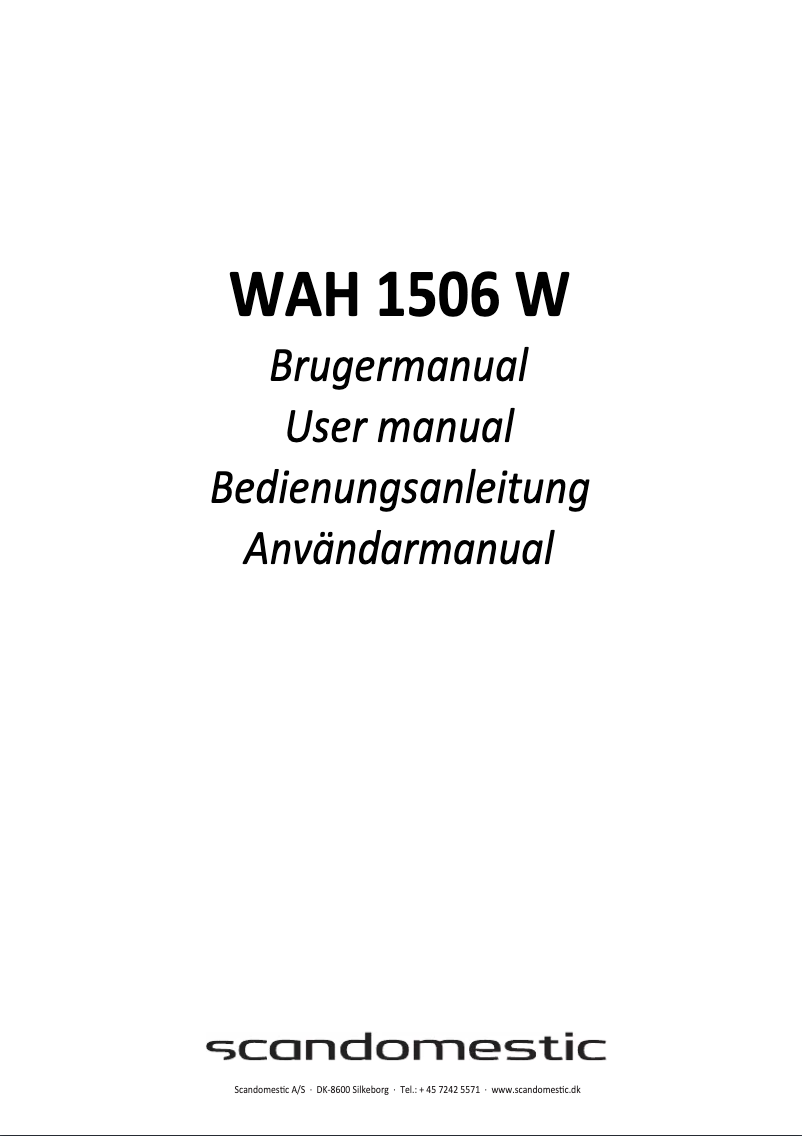 Page 1 de la notice Mode d'emploi Scandomestic WAH 1506 W
